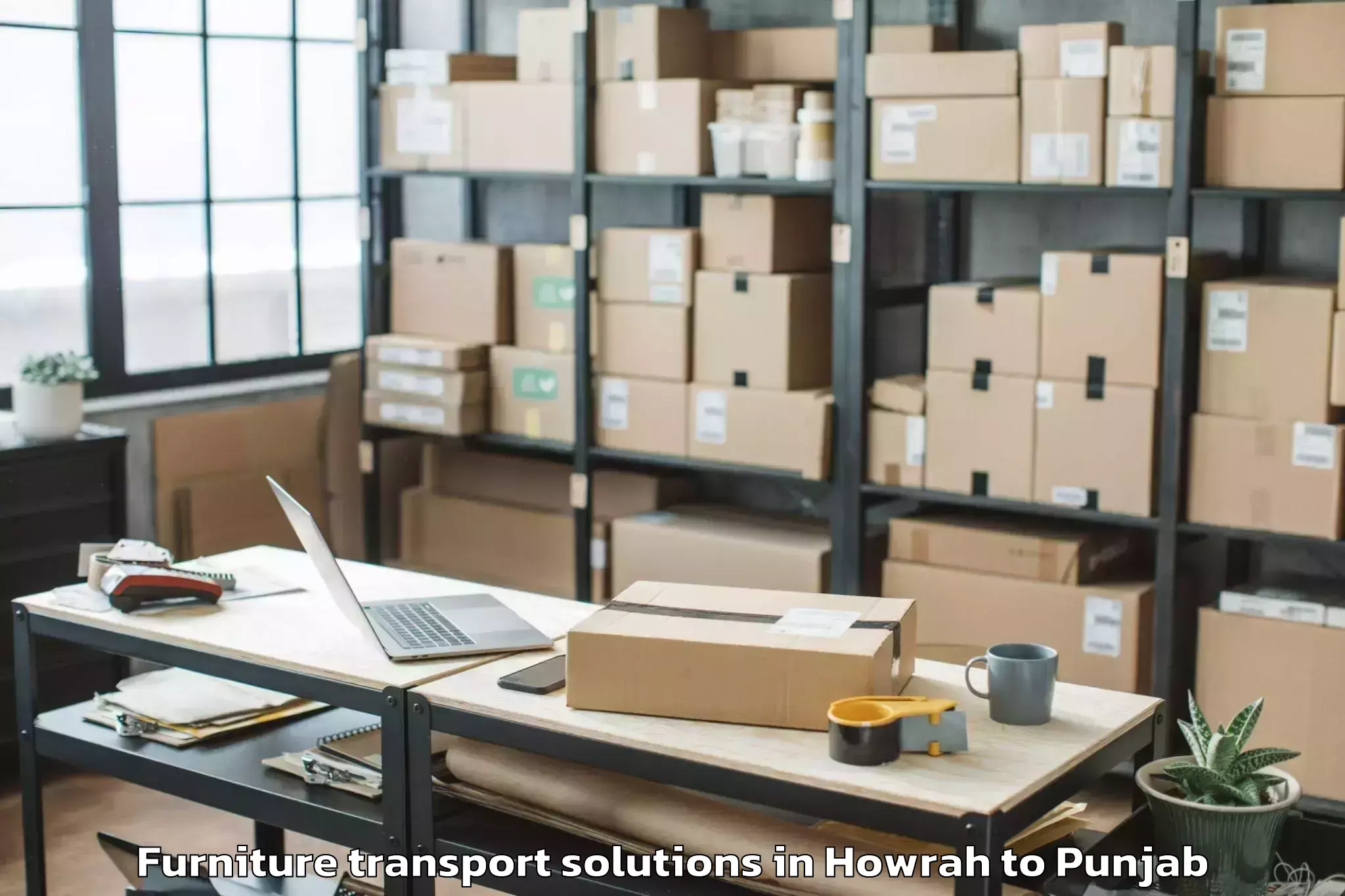 Expert Howrah to Sunam Furniture Transport Solutions